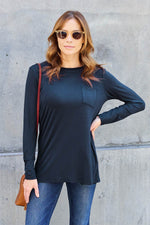 Basic Bae Full Size Round Neck Long Sleeve Top - Amexza