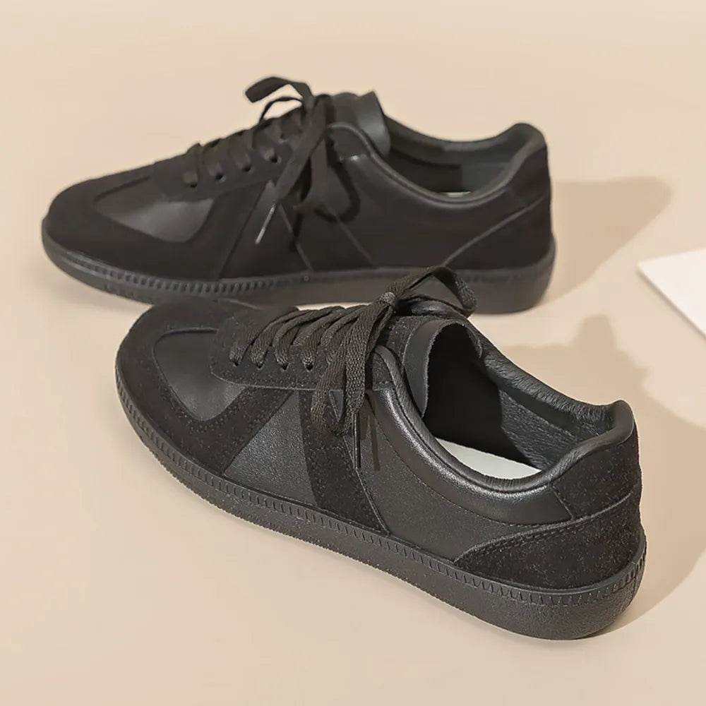 Lace Up Round Toe Flat Sneakers for a perfect OOTD – dress to impress outfits from Amexza