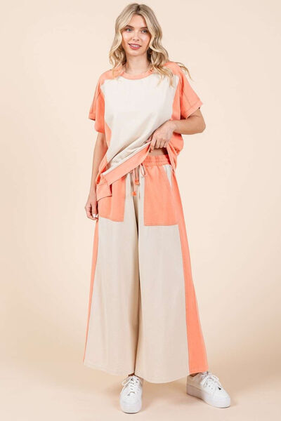 Mittoshop Color Block Wide Leg Pants for a perfect OOTD – dress to impress outfits from Amexza