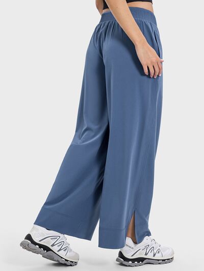 Millennia Slit Wide Leg Active Pants for a perfect OOTD – dress to impress outfits from Amexza