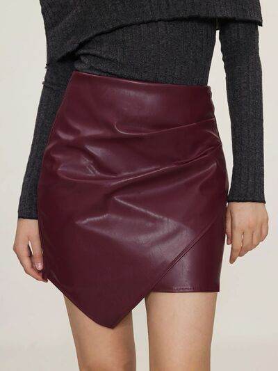 Ruched Mini Skirt with Zipper for a perfect OOTD – dress to impress outfits from Amexza