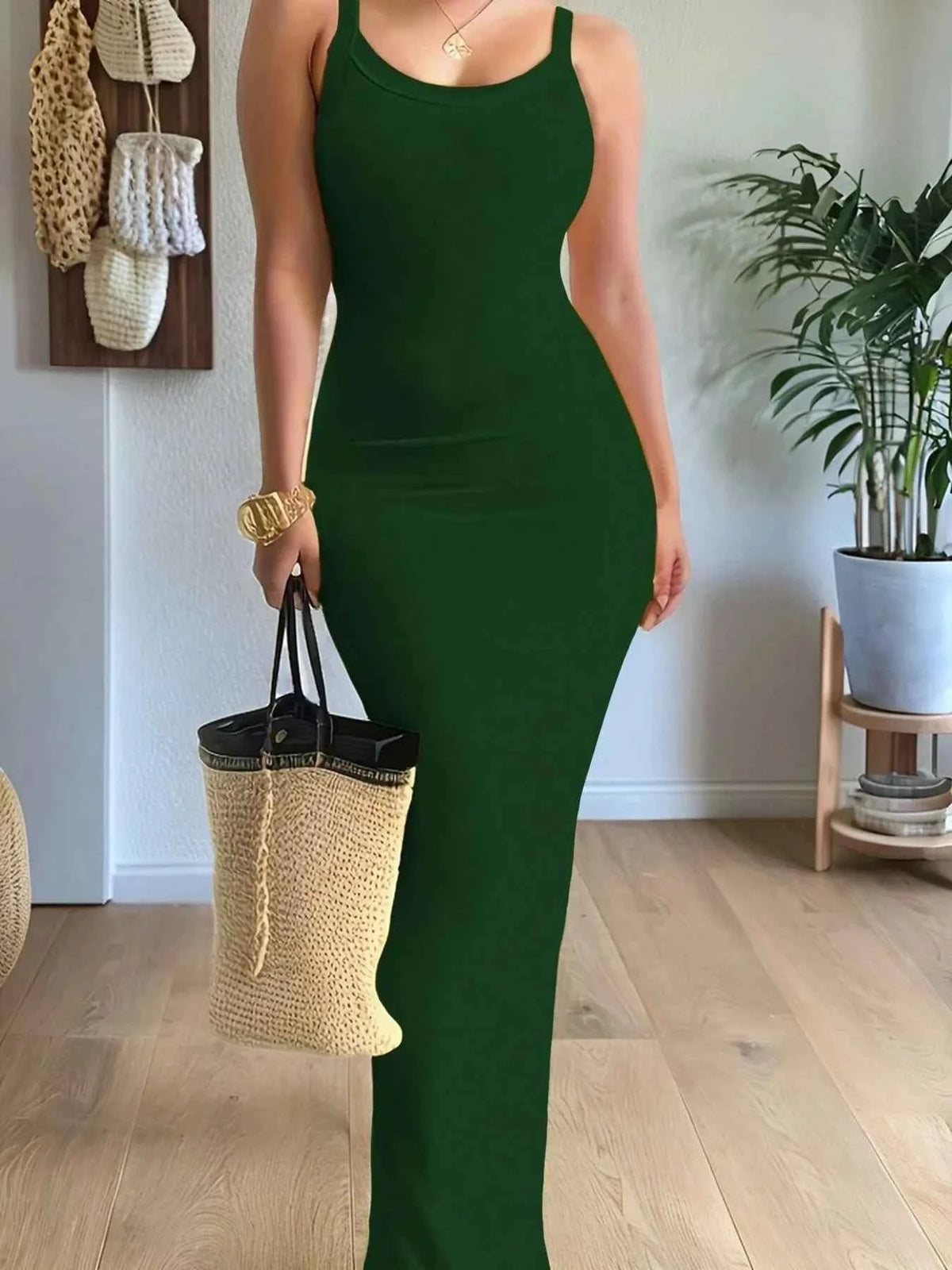 Scoop Neck Maxi Cami Dress