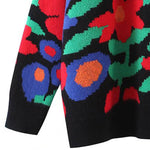 Floral Round Neck Drop Shoulder Sweater for a perfect OOTD – dress to impress outfits from Amexza