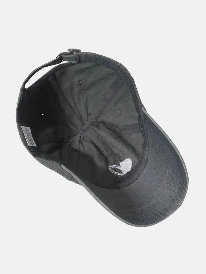 Embroidered Heart Washed Cotton Baseball Cap for a perfect OOTD – dress to impress outfits from Amexza