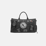 Nicole Lee USA Denim Patch Duffel Gray One Size for a perfect OOTD – dress to impress outfits from Amexza