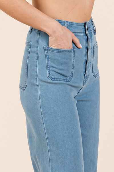 Mittoshop High Waist Wide Leg Jeans for a perfect OOTD – dress to impress outfits from Amexza