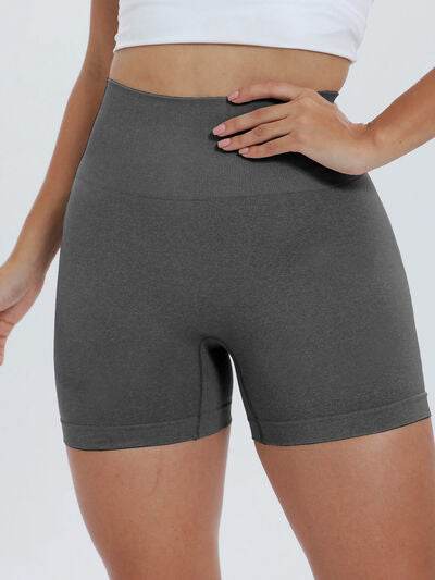 High Waist Active Shorts Dark Gray for a perfect OOTD – dress to impress outfits from Amexza