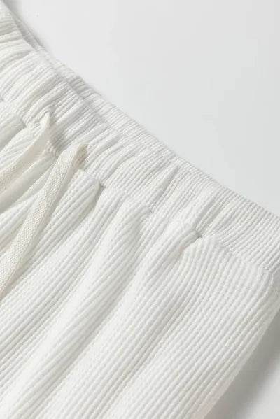 Round Neck Long Sleeve Top and Drawstring Pants Lounge Set for a perfect OOTD – dress to impress outfits from Amexza