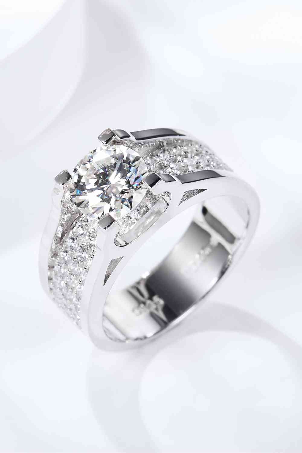 Made To Shine 1 Carat Moissanite Ring Silver for a perfect OOTD – dress to impress outfits from Amexza