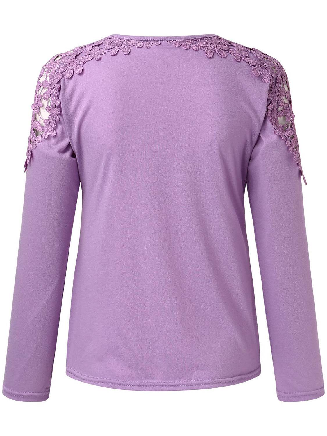 Full Size Cutout Round Neck Long Sleeve T-Shirt - Amexza