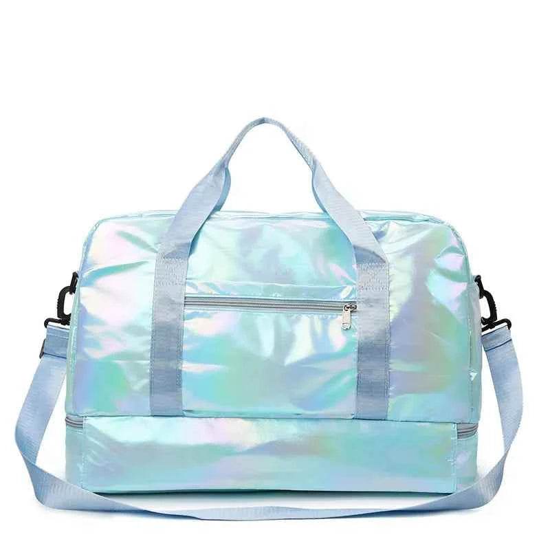 Detachable Strap Travel Bag Pastel Blue One Size for a perfect OOTD – dress to impress outfits from Amexza