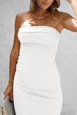 Slit Tube Midi Dress - Amexza