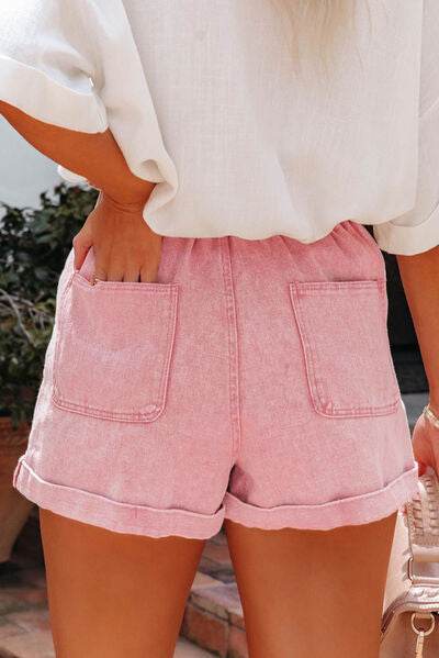 Paperbag Waist Denim Shorts for a perfect OOTD – dress to impress outfits from Amexza