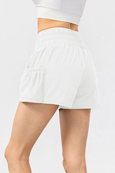 Elastic Waist Pocketed Active Shorts for a perfect OOTD – dress to impress outfits from Amexza