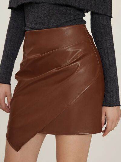 Ruched Mini Skirt with Zipper for a perfect OOTD – dress to impress outfits from Amexza