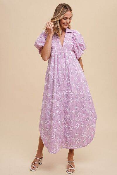 Annie Wear Floral Smock Detail Puff Sleeve Dress for a perfect OOTD – dress to impress outfits from Amexza