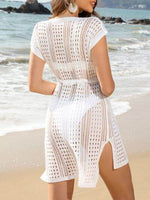 Openwork V-Neck Cap Sleeve Cover-Up for a perfect OOTD – dress to impress outfits from Amexza