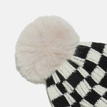 Checkered Knit Hat with Pompom for a perfect OOTD – dress to impress outfits from Amexza