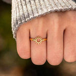 Sun Shape 18K Gold-Plated Ring for a perfect OOTD – dress to impress outfits from Amexza