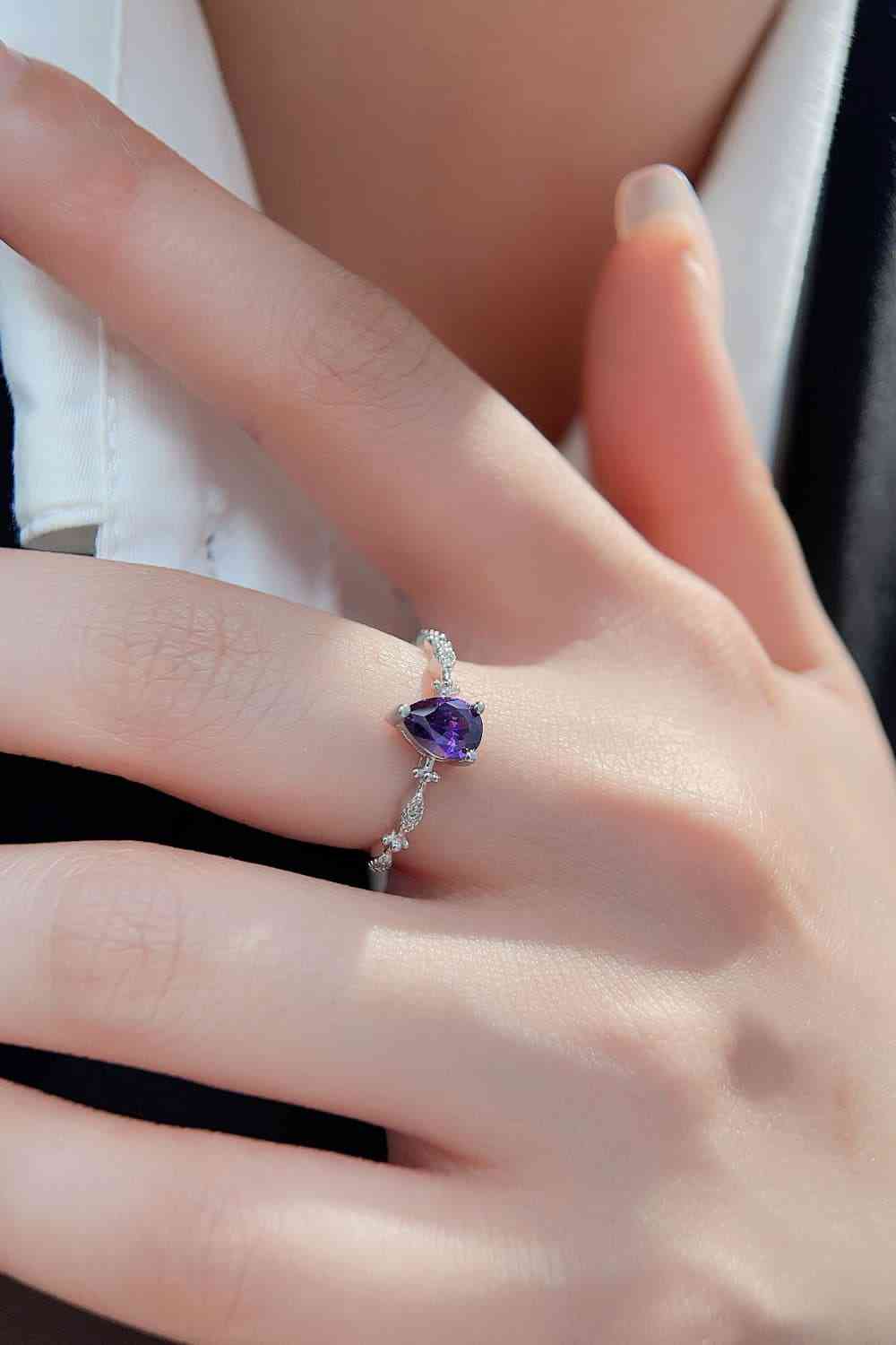 Amethyst 925 Sterling Silver Ring for a perfect OOTD – dress to impress outfits from Amexza