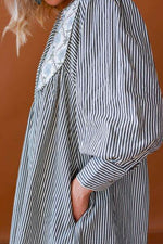 Tied Floral Printed Striped Long Sleeve Dress for a perfect OOTD – dress to impress outfits from Amexza