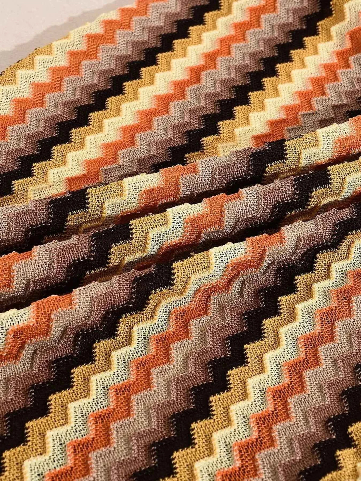 Contrast Striped Long Sleeve Maxi Dress