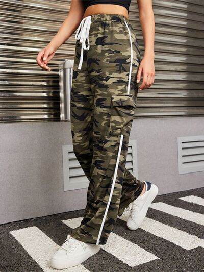 Tied Camouflage Pants with Cargo Pockets for a perfect OOTD – dress to impress outfits from Amexza