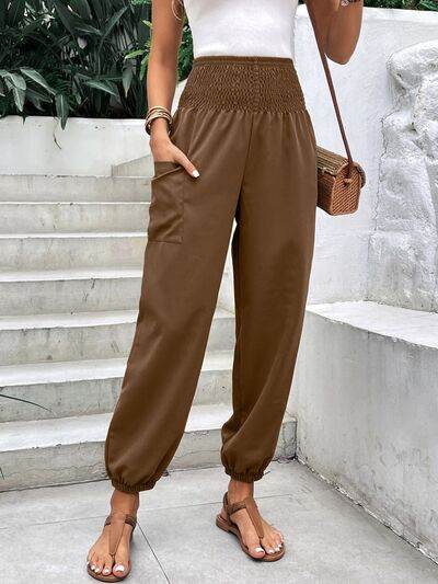 Smocked High Rise Joggers with Pockets for a perfect OOTD – dress to impress outfits from Amexza