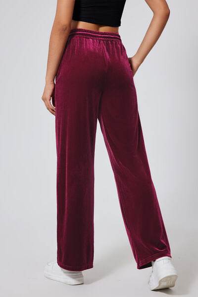 Drawstring Wide Leg Active Pants for a perfect OOTD – dress to impress outfits from Amexza