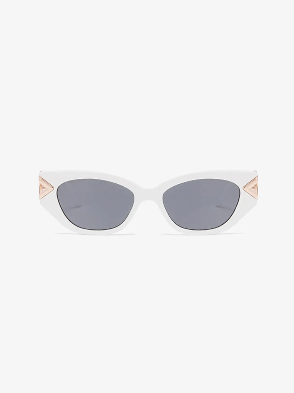 Polycarbonate Frame Cat-Eye Sunglasses White One Size for a perfect OOTD – dress to impress outfits from Amexza