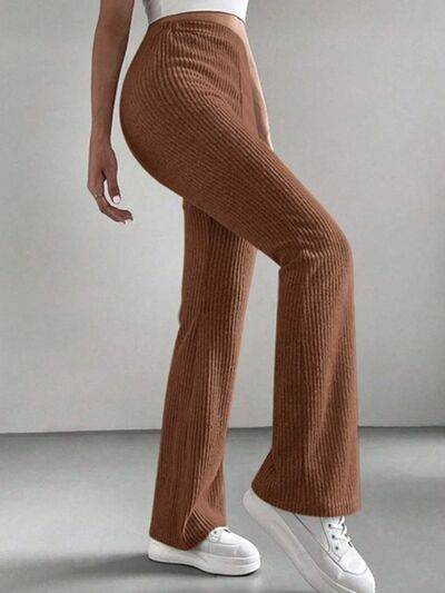 High Waist Bootcut Pants - Amexza