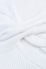 Crisscross V Neck Long Sleeve Knit Top for a perfect OOTD – dress to impress outfits from Amexza