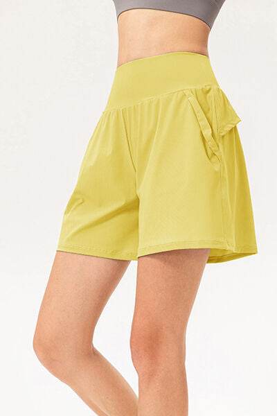 Pocketed Elastic Waist Active Shorts for a perfect OOTD – dress to impress outfits from Amexza