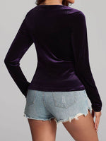 Ruched Surplice Long Sleeve Top for a perfect OOTD – dress to impress outfits from Amexza