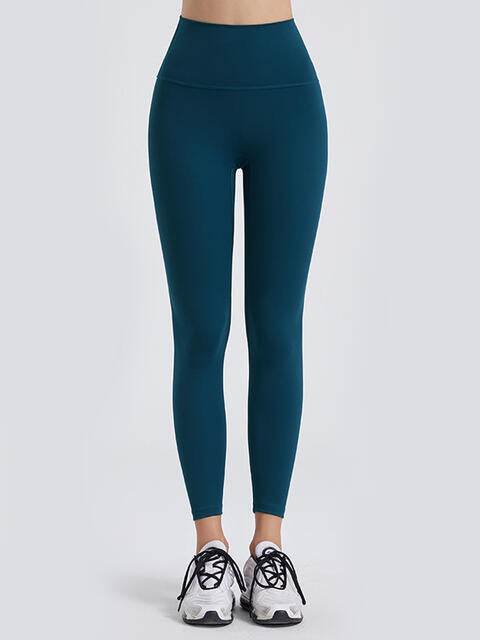 Wide Waistband Sports Leggings - Amexza