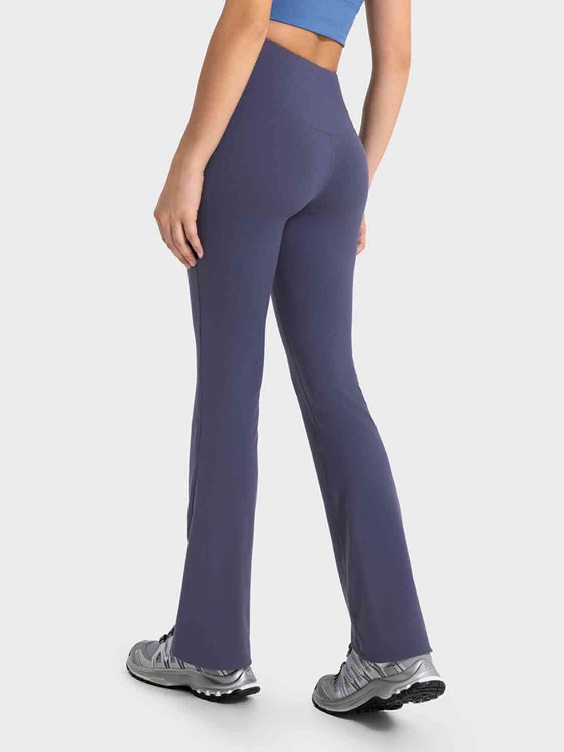 Millennia Wide Waistband Bootcut Sports Pants - Amexza