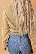 Cable-Knit Button Down V-Neck Cardigan - Amexza