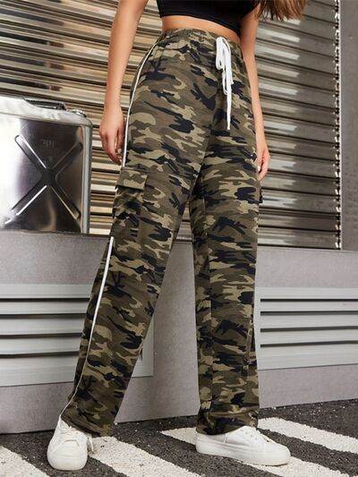 Tied Camouflage Pants with Cargo Pockets for a perfect OOTD – dress to impress outfits from Amexza