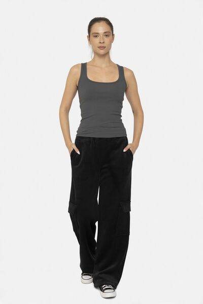 Mono B Elastic Waist Corduroy Cargo Pants for a perfect OOTD – dress to impress outfits from Amexza