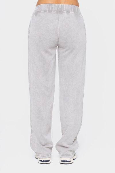 Mono B Elastic Waist Fleece Pants with Pockets for a perfect OOTD – dress to impress outfits from Amexza