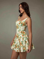 Floral Sleeveless Mini Pleated Dress for a perfect OOTD – dress to impress outfits from Amexza