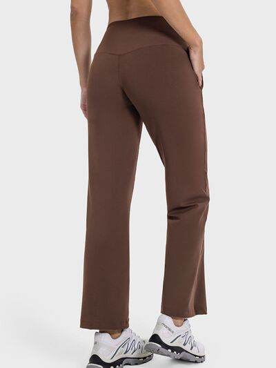 Millennia Pocketed High Waist Active Pants - Amexza