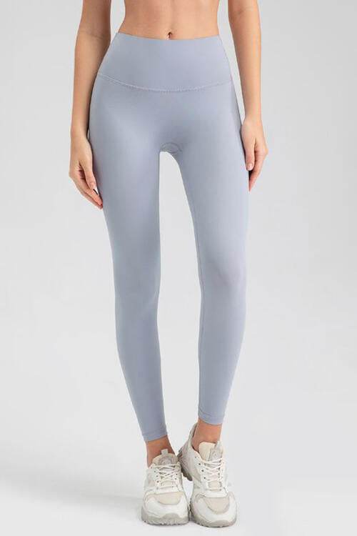 Wide Waistband Sport Leggings - Amexza