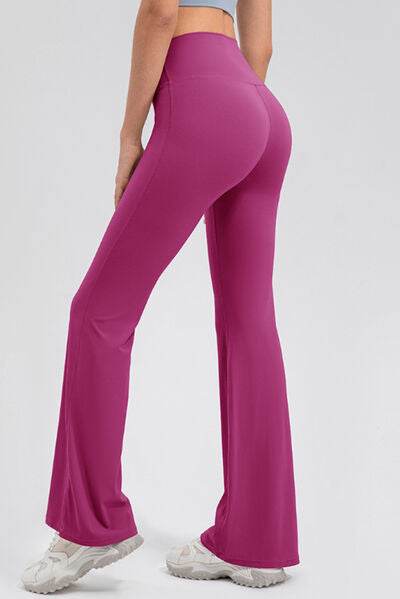 High Waist Straight Active Pants - Amexza