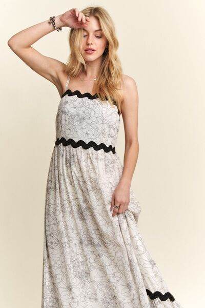 ADORA Floral Adjustable Strap Maxi Cami Dress for a perfect OOTD – dress to impress outfits from Amexza