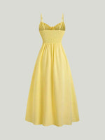 Smocked Back Slit Cami Dress