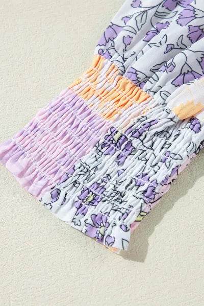 Frill Printed Mock Neck Long Sleeve Mini Dress for a perfect OOTD – dress to impress outfits from Amexza