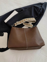 PU Leather Geometric Pattern Strap Shoulder Bag for a perfect OOTD – dress to impress outfits from Amexza