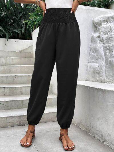 Smocked High Rise Joggers with Pockets for a perfect OOTD – dress to impress outfits from Amexza