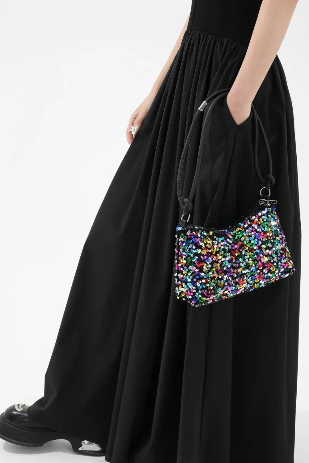 Sequin Double Strap Shoulder Bag for a perfect OOTD – dress to impress outfits from Amexza